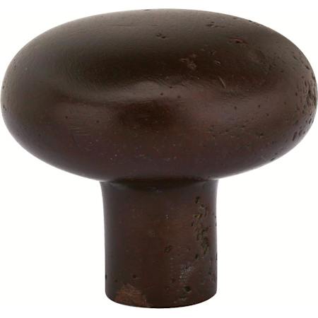 Emtek Sandcast Round 1 Inch Mushroom Cabinet Knob from the Sandcast Bronze Collection Deep Burgundy