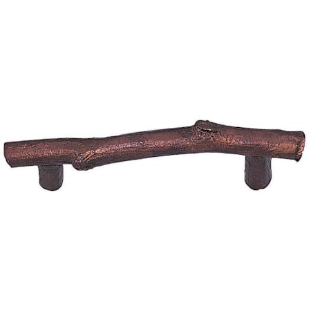 Emtek Sandcast Twig 3 Inch Center to Center Cabinet Pull from the Sandcast Bronze Collection Deep Burgundy