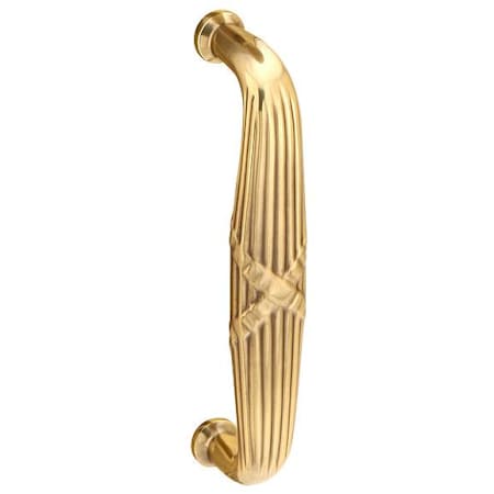 Emtek 8" Center to Center Solid Brass Ribbon and Reed Door Pull from the Brass Modern Collection French Antique