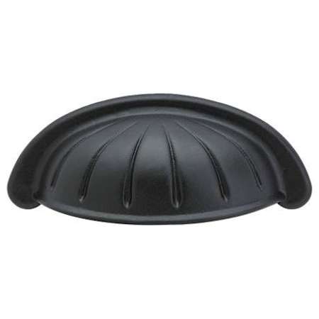 Emtek Tuscany 3 Inch Center to Center Cup Cabinet Pull from the Tuscany Bronze Collection Flat Black