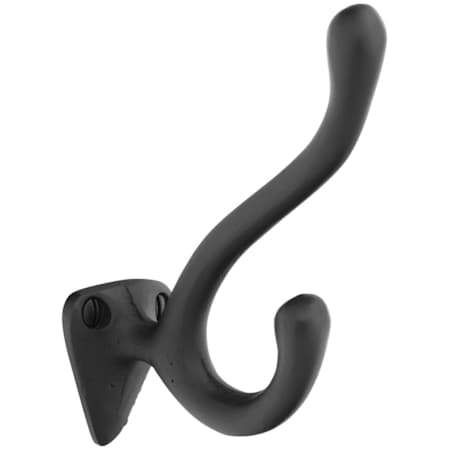 Emtek Sandcast Bronze Double Robe Hook Flat Black