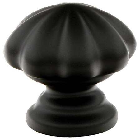 Emtek Melon 1 Inch Mushroom Cabinet Knob from the Traditional Collection Flat Black