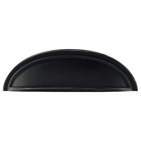 Emtek Cup 3 Inch Center to Center Cabinet Pull from the Traditional Collection - 10 Pack Flat Black