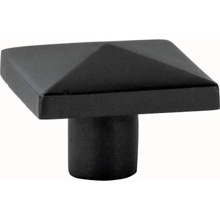 Emtek Sandcast Square 1 Inch Square Cabinet Knob from the Sandcast Bronze Collection Flat Black
