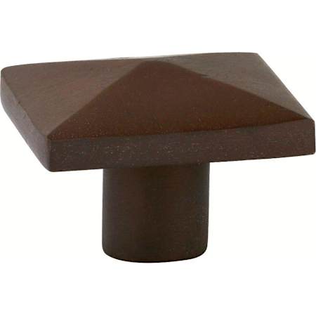 Emtek Sandcast Square 1-5/8 Inch Square Cabinet Knob from the Sandcast Bronze Collection Deep Burgundy