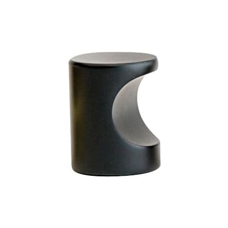 Emtek Finger Pull 7/8 Inch Cylindrical Cabinet Knob from the Contemporary Collection - 10 Pack Flat Black