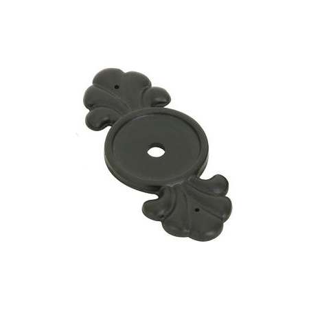 Emtek Tuscany 2.25 Inch Cabinet Knob Backplate from the Tuscany Bronze Collection Flat Black