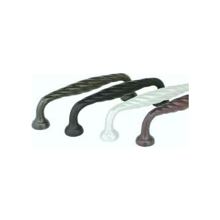 Emtek Tuscany Twist 6 Inch Center to Center Handle Cabinet Pull from the Tuscany Bronze Collection Flat Black