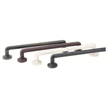Emtek Sandcast Rod 6 Inch Center to Center Handle Cabinet Pull from the Sandcast Bronze Collection Flat Black