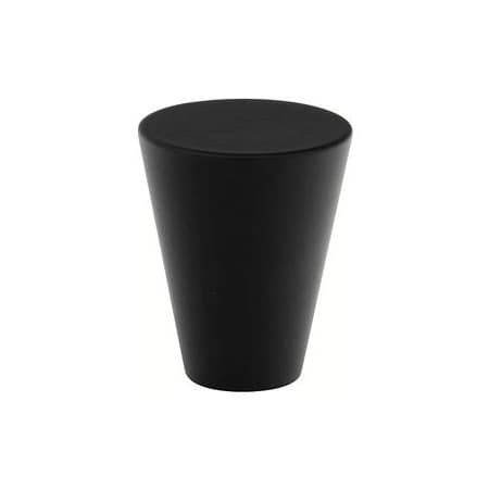 Emtek Cone 1-1/8 Inch Conical Cabinet Knob Flat Black