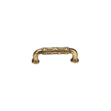 Emtek Ribbon and Reed Estate 3-1/2 Inch Center to Center Handle Cabinet Pull French Antique