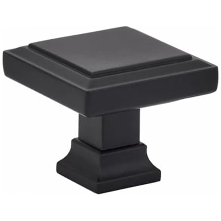 Emtek Geometric Square 1-5/8 Inch Square Cabinet Knob from the Geometric Collection Flat Black