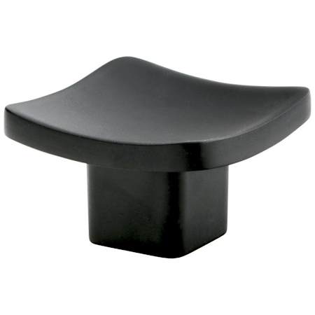 Emtek Basin 1-1/4 Inch Square Cabinet Knob Flat Black