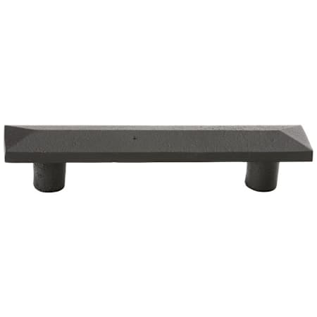 Emtek Sandcast Pyramid 6 Inch Center to Center Bar Cabinet Pull from the Sandcast Bronze Collection Flat Black