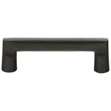Emtek Sandcast Rail 3-1/2 Inch Center to Center Handle Cabinet Pull from the Sandcast Bronze Collection Flat Black