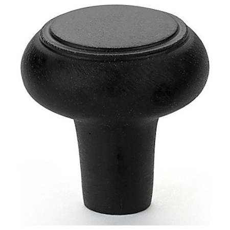 Emtek Sandcast Barn 1 Inch Mushroom Cabinet Knob from the Sandcast Bronze Collection Flat Black