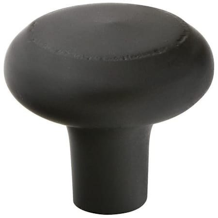 Emtek Sandcast Barn 1-1/4 Inch Mushroom Cabinet Knob from the Sandcast Bronze Collection - 25 Pack Flat Black
