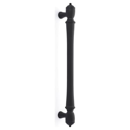 Emtek Spindle 12 Inch Center to Center Appliance Pull from the Traditional Collection Flat Black