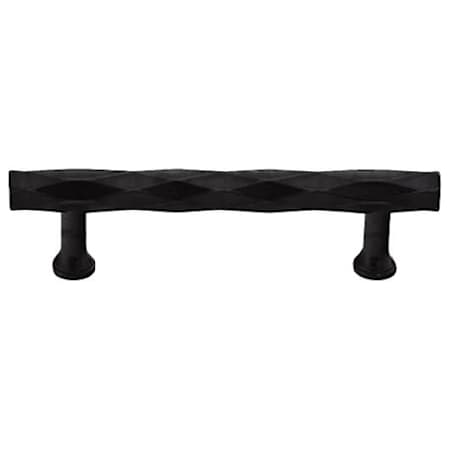 Emtek Tribeca 4 Inch Center to Center Bar Cabinet Pull from the Art Deco Collection Flat Black