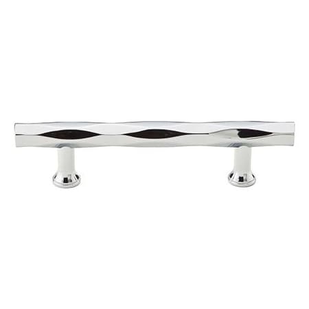 Emtek Tribeca 4 Inch Center to Center Bar Cabinet Pull from the Art Deco Collection Polished Chrome