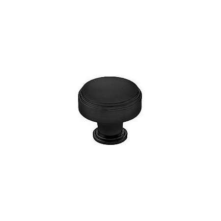 Emtek Newport 1-1/4 Inch Mushroom Cabinet Knob from the Art Deco Collection Flat Black