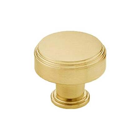 Emtek Newport 1-1/4 Inch Mushroom Cabinet Knob from the Art Deco Collection Satin Brass