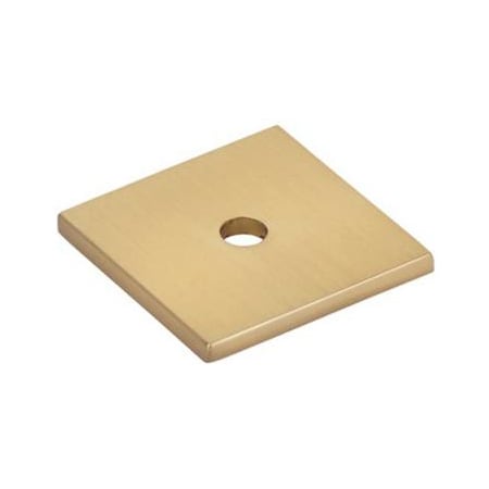 Emtek Art Deco 1-3/16 Inch Square Cabinet Knob Backplate Satin Brass