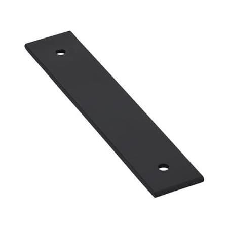 Emtek Art Deco 4 Inch Center to Center Cabinet Pull Rectangular Backplate Flat Black