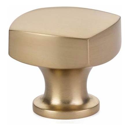 Emtek Freestone 1-1/4 Inch Square Cabinet Knob from the Urban Modern Collection Satin Brass