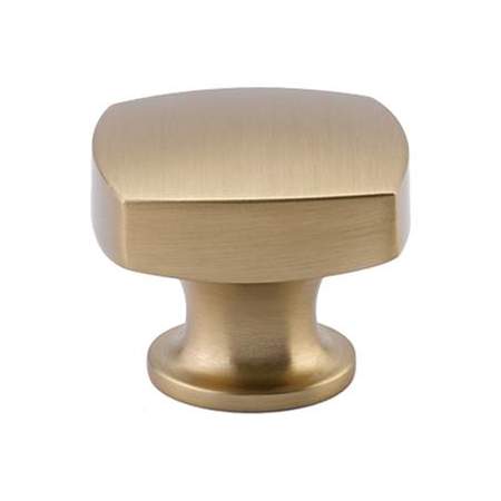 Emtek Freestone 1-1/2 Inch Square Cabinet Knob from the Urban Modern Collection Satin Brass