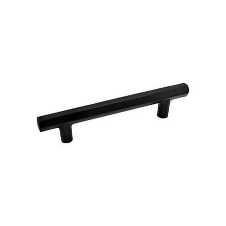 Emtek Mod Hex 4 Inch Center to Center Bar Cabinet Pull from the Urban Modern Collection Flat Black