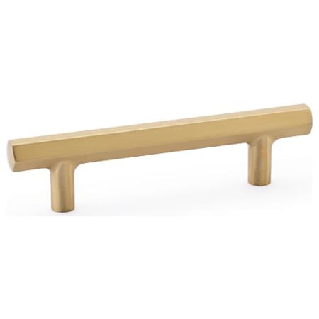 Emtek Mod Hex 6 Inch Center to Center Bar Cabinet Pull from the Urban Modern Collection Satin Brass