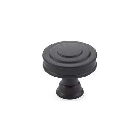 Emtek Glendon 1-5/8 Inch Mushroom Cabinet Knob from the Transitional Heritage Collection Flat Black