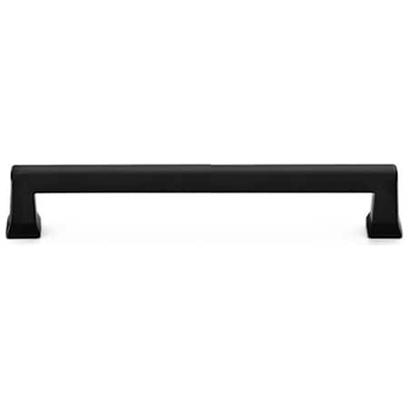 Emtek Alexander 10 Inch Center to Center Handle Cabinet Pull from the Art Deco Collection Flat Black