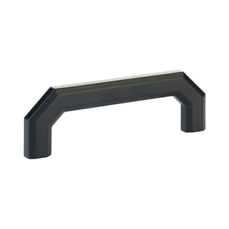 Emtek Riviera 4 Inch Center to Center Handle Cabinet Pull from the Hollywood Regency Collection Flat Black