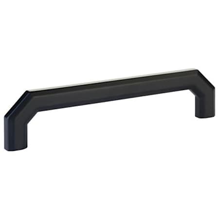 Emtek Riviera 6 Inch Center to Center Handle Cabinet Pull from the Hollywood Regency Collection Flat Black