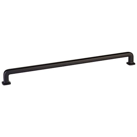 Emtek Westridge 12 Inch Center to Center Handle Cabinet Pull from the Timeless Classic Collection Flat Black