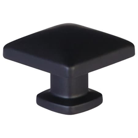 Emtek Lawson 1-1/4 Inch Square Cabinet Knob from the Timeless Classic Collection Flat Black