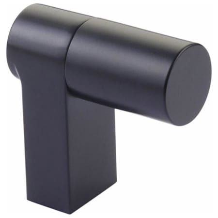 Emtek Smooth 2 Inch Long Finger Cabinet Pull with Rectangular Stem from the SELECT Collection Flat Black / Flat Black Stem