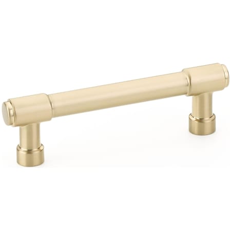 Emtek Jasper 3-1/2 Inch Center to Center Bar Cabinet Pull from the Industrial Modern Collection Satin Brass