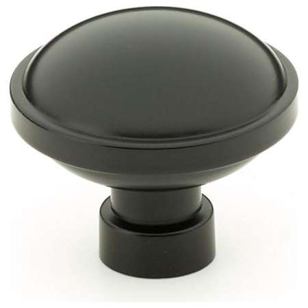 Emtek Brandt 1-3/4 Inch Mushroom Cabinet Knob from the Industrial Modern Collection Flat Black