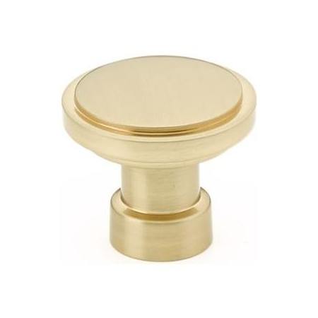 Emtek Haydon 1-1/4 Inch Mushroom Cabinet Knob from the Industrial Modern Collection Satin Brass
