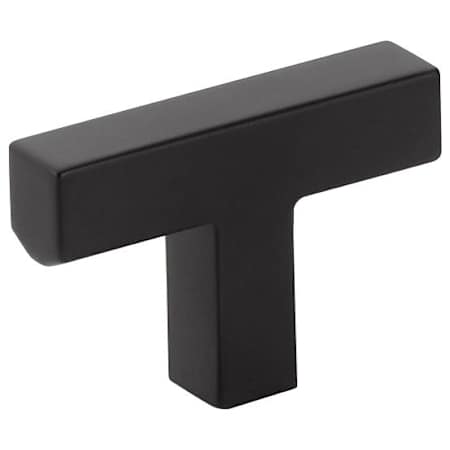 Emtek Warwick 2 Inch T-Knob from the Modern Rectangular Collection Flat Black