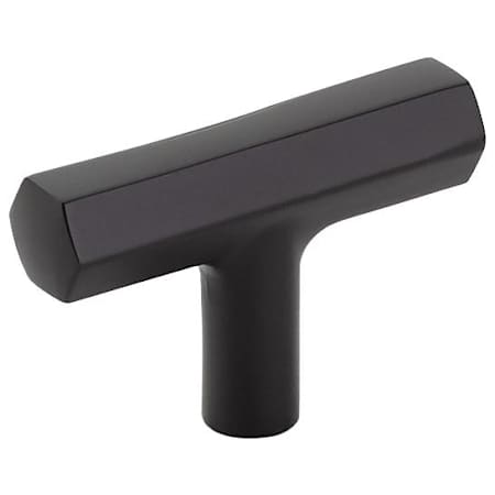 Emtek Mod Hex T-Knob from the Urban Modern Collection Flat Black