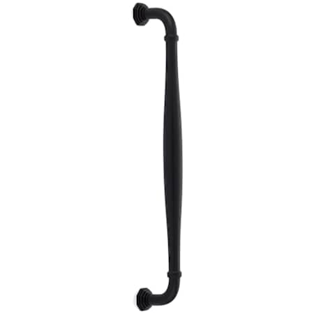 Emtek Blythe 12 Inch Center to Center Handle Appliance Pull from the Transitional Heritage Collection Flat Black