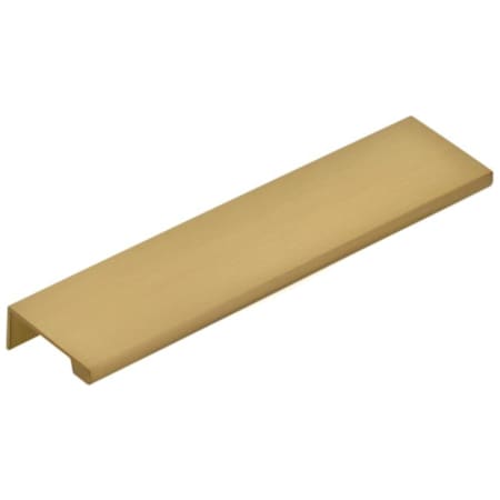 Emtek Modern Edge 6 Inch Center to Center Finger Cabinet Pull from the Contemporary Collection Satin Brass