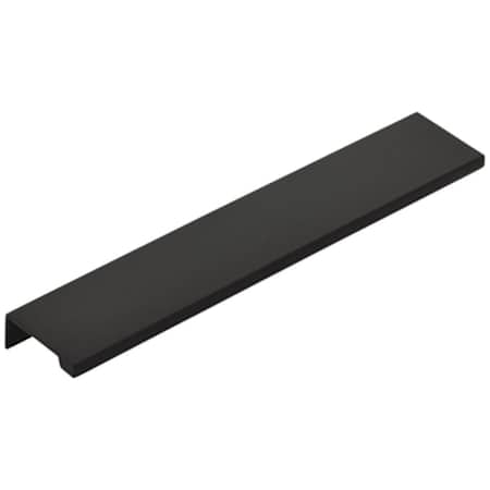 Emtek Modern Edge 8 Inch Center to Center Finger Cabinet Pull from the Contemporary Collection Flat Black