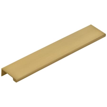 Emtek Modern Edge 8 Inch Center to Center Finger Cabinet Pull from the Contemporary Collection Satin Brass