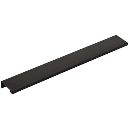 Emtek Modern Edge 12 Inch Center to Center Finger Cabinet Pull from the Contemporary Collection Flat Black