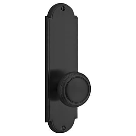 Emtek Delaware Series Privacy Entry Set with 9 Inch Tall Backplate From the American Classic Collection Flat Black